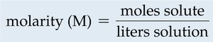 Molarity formula
