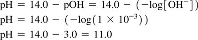 Calculation of pH from pOH