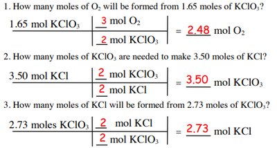 Stoichiometry calculations for KClO3 decomposition