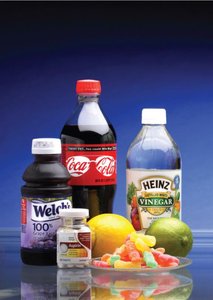 Common acids in foods and drinks