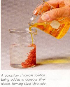 Precipitation of silver chromate