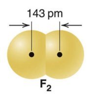Bond length in F2 molecule