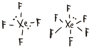 Lewis structure of XeF2 with expanded octet