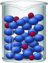 Mixing solute and solvent particles