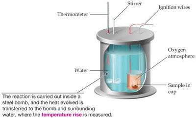 Bomb calorimeter setup