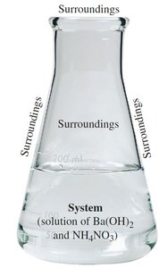 Beaker showing system and surroundings