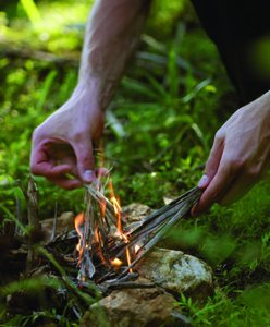 Kindling igniting more easily than a large log