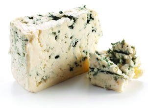 Blue cheese containing enzymes (biocatalysts)