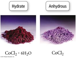 Hydrate vs. anhydrous cobalt(II) chloride