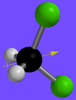 Molecular model of CH2Cl2