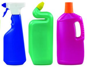 Plastic bottles made from HDPE