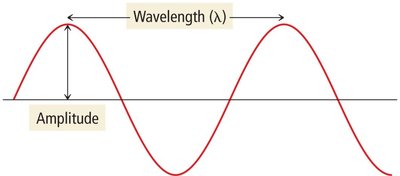 Wave diagram showing amplitude and wavelength