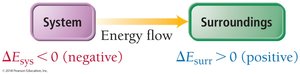 Energy flow: exothermic