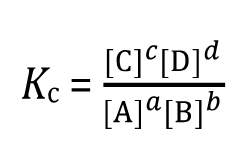 Equilibrium constant expression