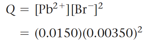 Calculation of Q for PbBr2