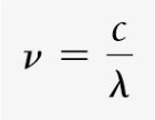 Equation relating frequency and wavelength