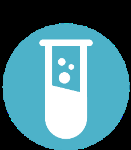 Test tube icon representing laboratory work