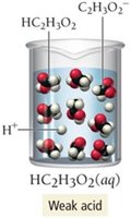 Weak acid in solution