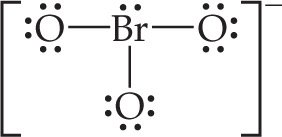 Lewis Structure for BrO3- with Nonbonded Electrons