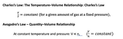 Charles's and Avogadro's Laws