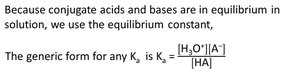 Generic form for Ka equilibrium constant