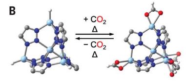CO2 binding to MOF structure