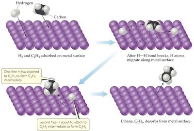 Heterogeneous catalysis mechanism