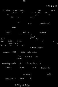 Stoichiometric calculation for oxygen production