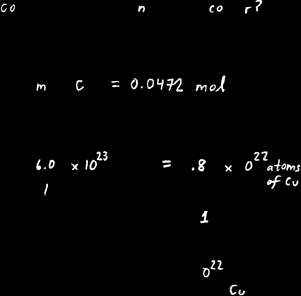 Mole and Avogadro's number calculation