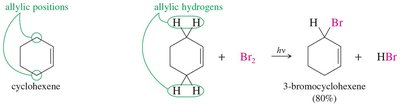 Allylic bromination of cyclohexene