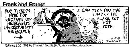 Heisenberg uncertainty principle cartoon