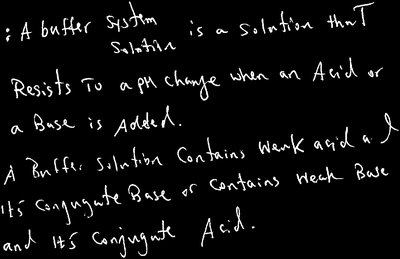 Definition and composition of buffer systems