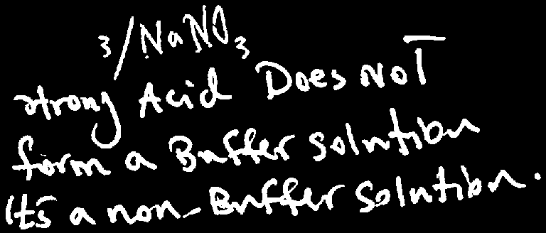 Strong acid does not form buffer solution