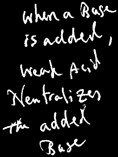 Weak acid neutralizes added base