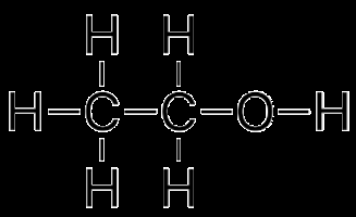 Structural comparison of dimethyl ether and ethanol