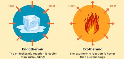Diagram of endothermic and exothermic processes
