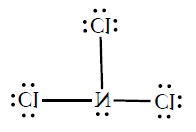 Lewis structure for NCl3