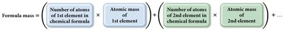 Formula mass calculation