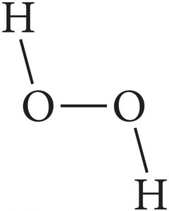 Structural formula for H2O2