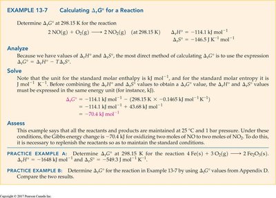 Worked example: calculating ΔG for a reaction