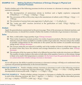 Worked example: predicting entropy changes