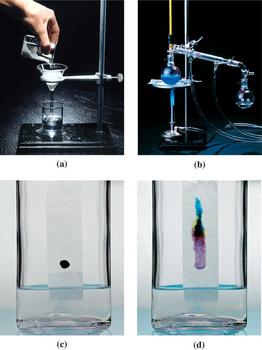 Examples of separation techniques: filtration, distillation, chromatography
