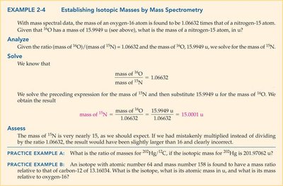 Atomic mass calculation example