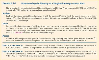 Atomic mass calculation example
