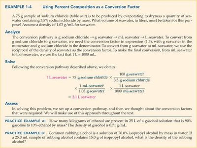 Density calculation example