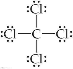 Lewis structure of CCl4