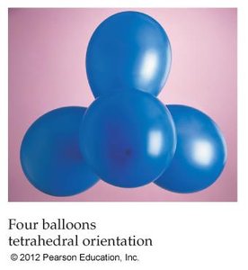 Four balloons tetrahedral orientation