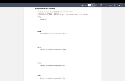 Equilibrium calculation problem
