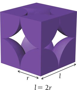Simple cubic unit cell structure