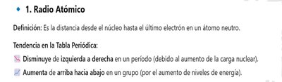 Definición y tendencia del radio atómico